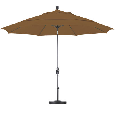 California Umbrella 11' Fiberglass Market Collar Tilt Umbrella
