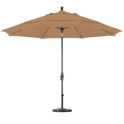 California Umbrella 11' Fiberglass Market Collar Tilt Umbrella