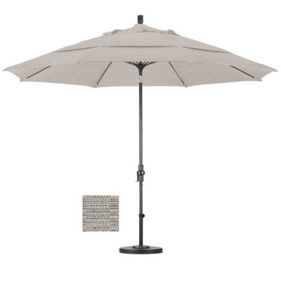 California Umbrella 11' Fiberglass Market Collar Tilt Umbrella