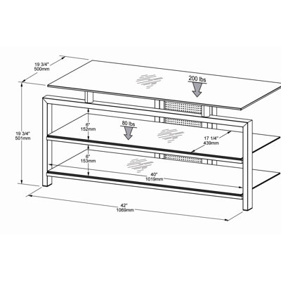 Tech-Craft Bernini 42" TV Stand