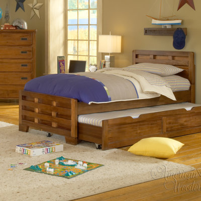 American Woodcrafters Heartland Captains Bed with Trundle