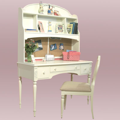 American Woodcrafters Cheri Vanity Computer Hutch