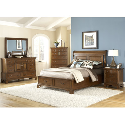 Nantucket Sleigh Storage Bedroom Collection by American Woodcrafters -image