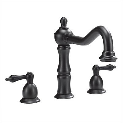 Belle Foret Double Handle Deck Mount Roman Tub Faucet Metal Lever Handle