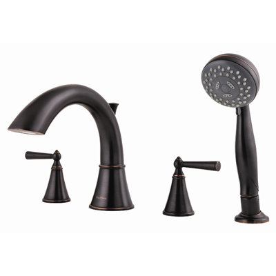 Price Pfister Saxton Double Handle Hand shower Roman Tub Faucet with Trim
