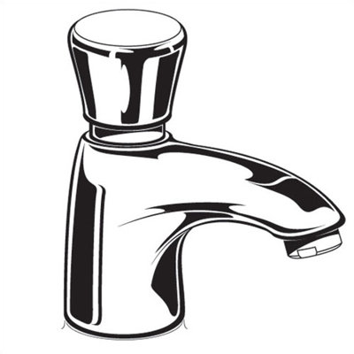 American Standard Pillar Tap Single Hole Metering Faucet with Single Knob Handle