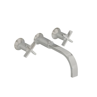 American Standard Berwick Wall Mounted Bathroom Faucet with Double Cross Handles