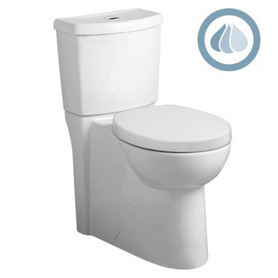 American Standard Studio Concealed Trapway Dual Flush Right Height Round Front Toilet
