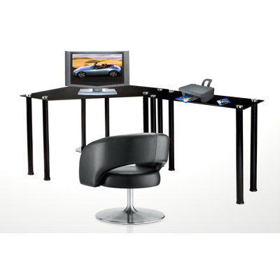 RTA Home And Office CT Computer/Laptop Desk Corner Computer Desk with Right Extension Table