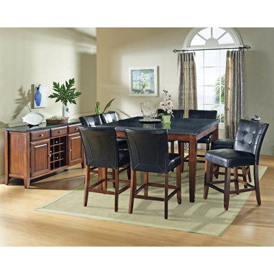Steve Silver Furniture Granite Bello 9 Piece Counter Height Dining Set