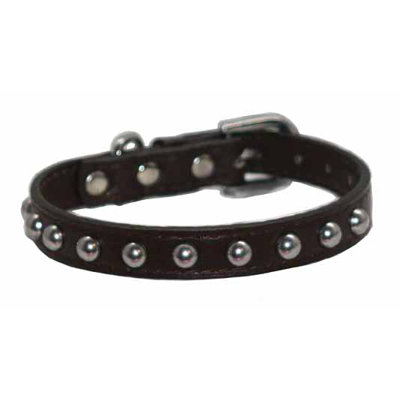 Hip Doggie Silver Stud Dog Leash in Brown