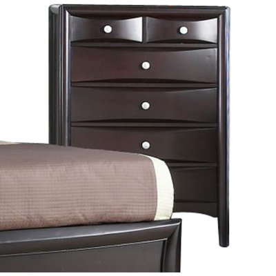 Laguna 6 Drawer Tall Boy Chest by Alpine Furniture -image