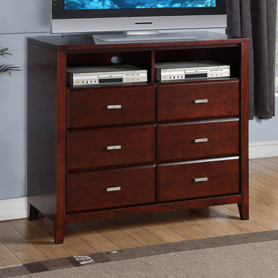 Carrington 6 Drawer Media Chest by Alpine Furniture -image