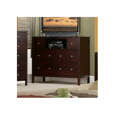 Solana 6 Drawer Media Chest by Alpine Furniture -image