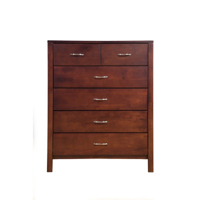 Newport 6 Drawer Tall Boy Chest by Alpine Furniture -image