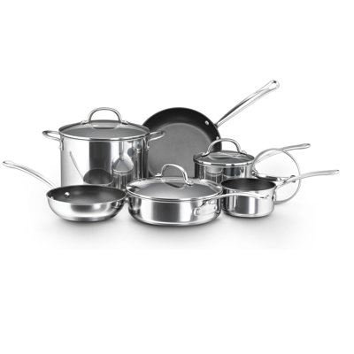 Millennium Polished Stainless Steel 10-Piece Cookware Set