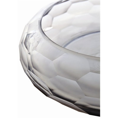 ARTERIORS Home Ice Faceted Etched / Polished Glass Bowl