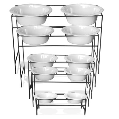 Platinum Pets Modern Diner Stand with Stainless Steel Pet Bowl (96 oz.)