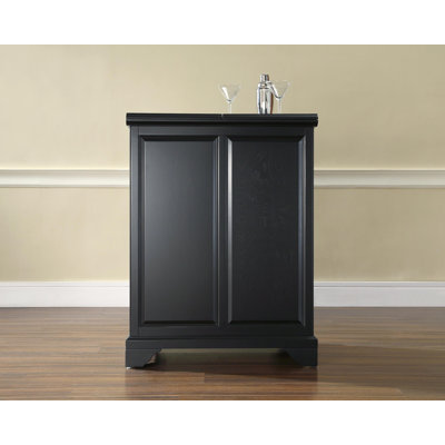 Crosley LaFayette Expandable Bar Cabinet in Black