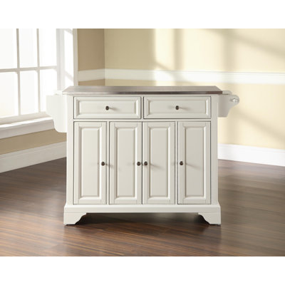 Crosley LaFayette Kitchen Island with Stainless Steel Top