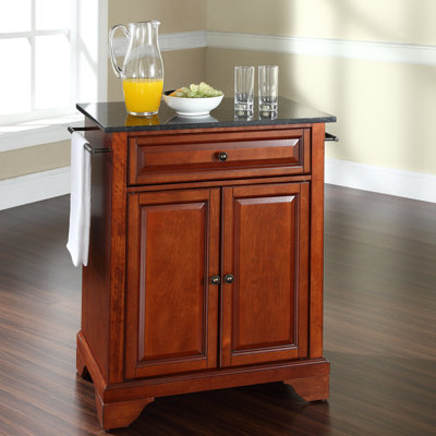 Crosley LaFayette Kitchen Island with Granite Top