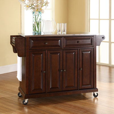 Crosley Kitchen Cart with Stainless Steel Top