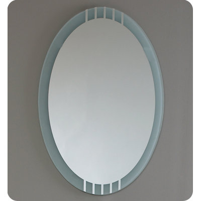 Fresca Vitale Modern Glass Bathroom Vanity with Mirror