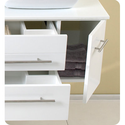 Fresca Bellezza Modern Double Vessel Sink Bathroom Vanity