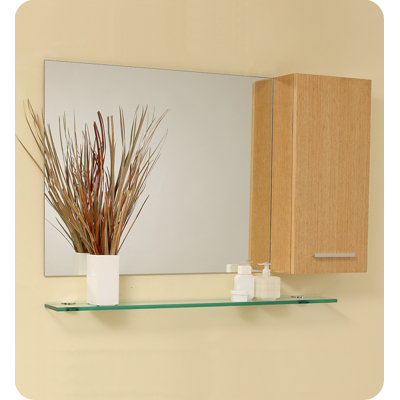 Fresca Distante Modern Bathroom Vanity with Mirror & Side Cabinet
