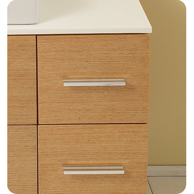 Fresca Distante Modern Bathroom Vanity with Mirror & Side Cabinet