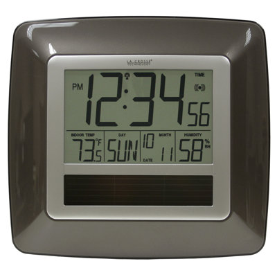 La Crosse Technology Solar Atomic Digital Wall Clock
