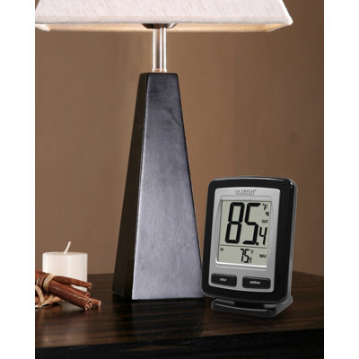 La Crosse Technology Silver Atomic Wall Clock with Moon Phase & Indoor/Outdoor Temperature