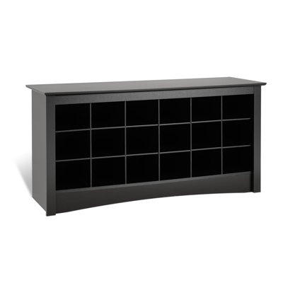 Prepac Sonoma Wood Cubbie Storage Bench