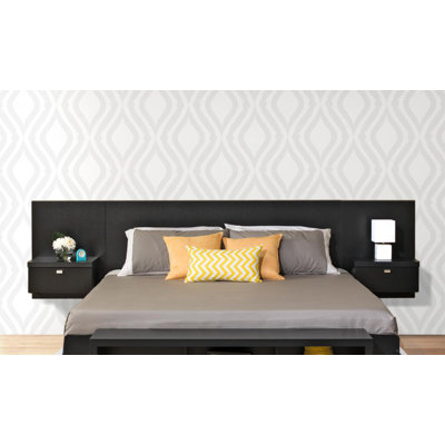 Click To Image : Designer Series 9 Floating Panel Headboard by Prepac Now