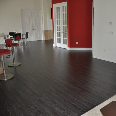 Lamton 7 mm Narrow Board Laminate with Underlayment in Tropical Wenge