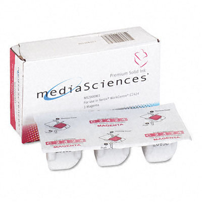 Media Sciences MS2000M3 (108R00661) Solid Ink Stick, 3 Ink Sticks, Magenta                                                                  