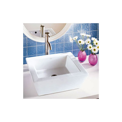 DecoLav Classically Redefined 18"x16" Rectangular Ceramic Vessel Sink with Overflow