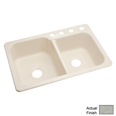 Sterling by Kohler Maxeen Double Bowl Kitchen Sink Drill Locators