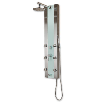 Pulse Showerspas Paradise Stainless Steel Shower Panel