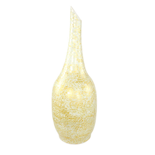 Mosaic Golden Shimmer Round Floor Vase Wayfair