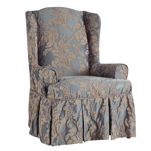 Sure Fit Matelasse Damask Wing Chair Slipcover & Reviews Wayfair
