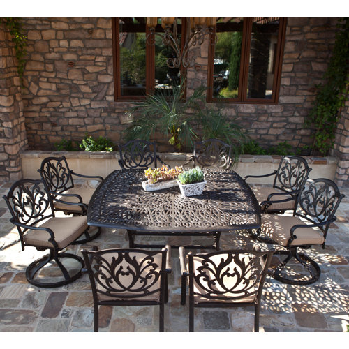 AIC Garden & Casual Kingston 9 Piece Dining Set & Reviews Wayfair