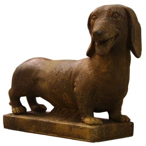 standing dachshund statue