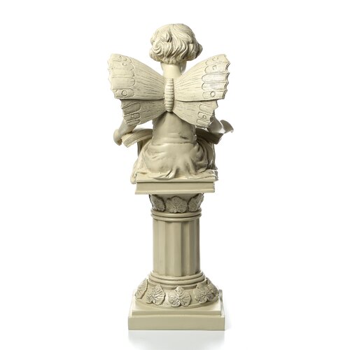 the british reading fairy garden statue