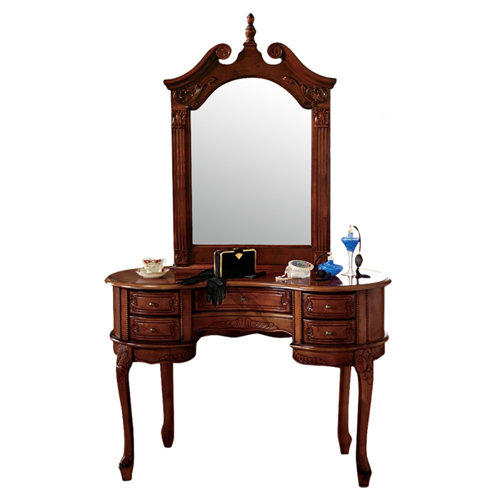 Design Toscano Queen Anne Vanity with Mirror & Reviews Wayfair