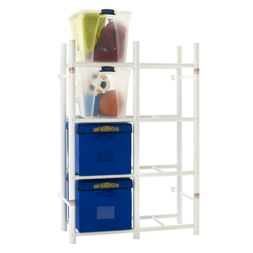 8 Tote Storage System 68" H 4 Shelf Shelving Unit Wayfair