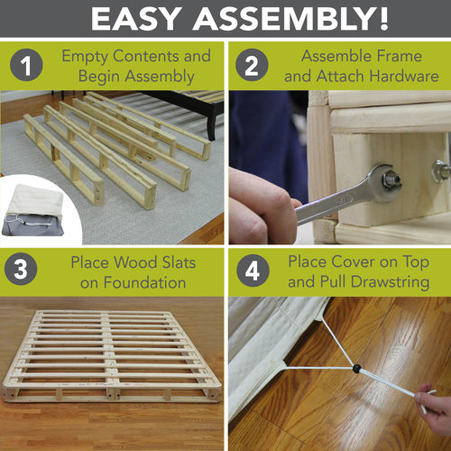 Classic Brands 4" Low Profile Instant Foundation Easy To Assemble Box