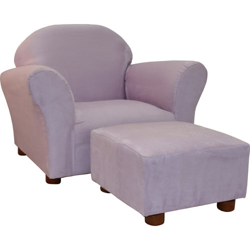 Fantasy Furniture Roundy Microsuede Kids' Novelty Chair & Ottoman Set