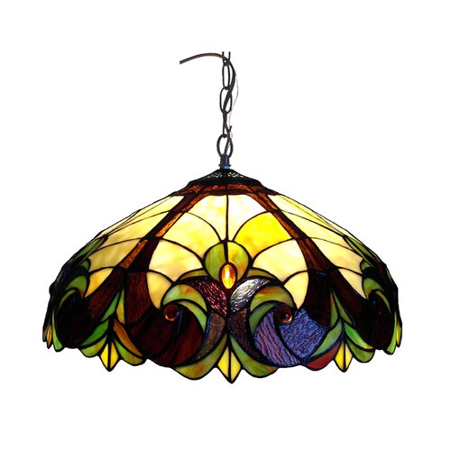 Chloe Lighting Tiffany Style Victorian Hanging Lamp