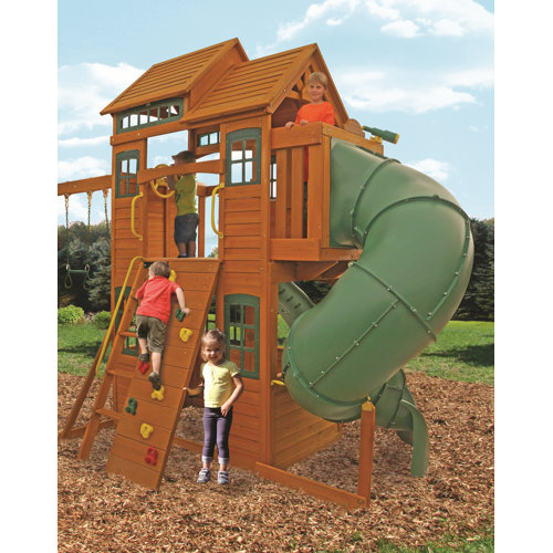 Cedar Summit Shelbyville Deluxe Wooden Play Set Wayfair
